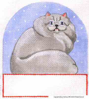 click here to view larger image of Gray Persian (hand painted canvases)