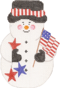 click here to view larger image of American Snowman (hand painted canvases)