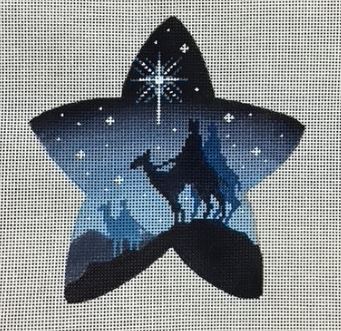 click here to view larger image of Three Wise Men Star (hand painted canvases)