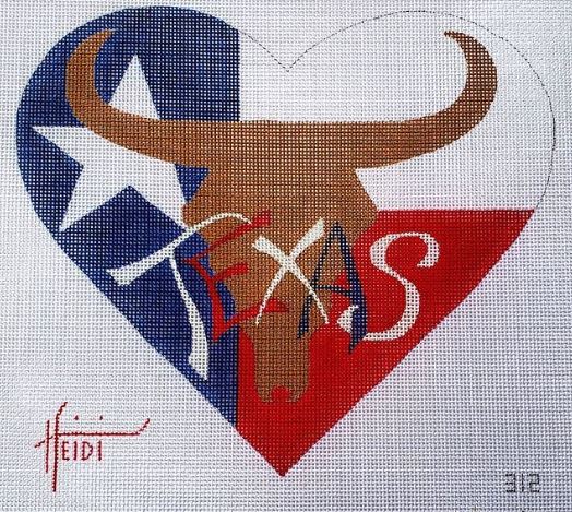 click here to view larger image of Texas Heart (hand painted canvases)