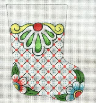 click here to view larger image of Talavera Mini Stocking 3 (hand painted canvases)