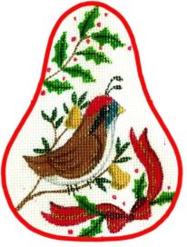 click here to view larger image of 12 Days of Christmas - Partridge in a Pear Tree (hand painted canvases)