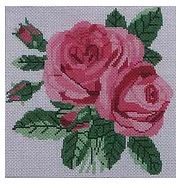 click here to view larger image of Small English Rose (hand painted canvases)