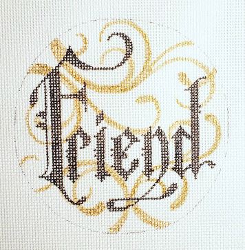 click here to view larger image of Word - Friend (hand painted canvases)