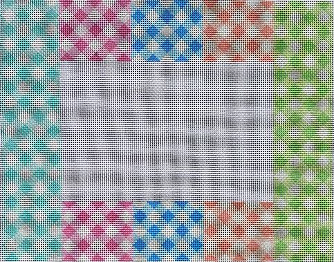 click here to view larger image of Multi Gingham Frame (hand painted canvases)