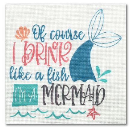 click here to view larger image of Of Course I Drink like a Fish ... (hand painted canvases)