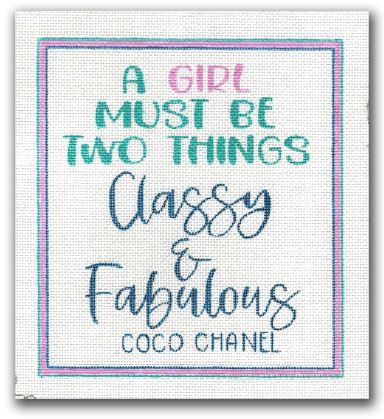 click here to view larger image of A girl must be two things ... (hand painted canvases)