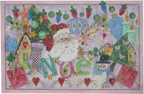 click here to view larger image of Christmas Collage (hand painted canvases)