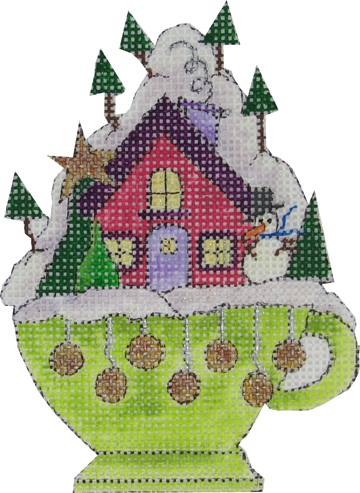 click here to view larger image of Village in a Cup - Red House (hand painted canvases)