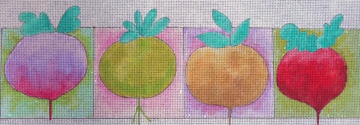 click here to view larger image of Beets by the Dozen - Row C (hand painted canvases)