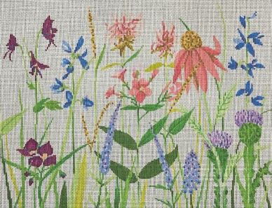 click here to view larger image of Wild Flowers  (hand painted canvases)