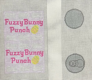 click here to view larger image of Fuzzy Bunny Punch Can - 2 Part Canvas (hand painted canvases)