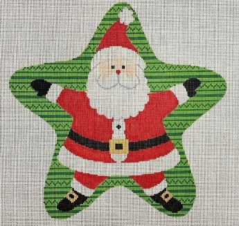 click here to view larger image of Star Santa (hand painted canvases)