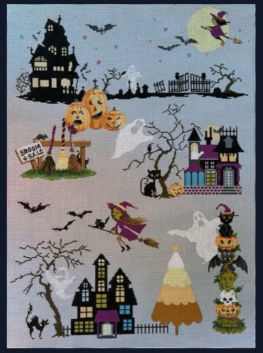 click here to view larger image of Haunted Village (hand painted canvases)