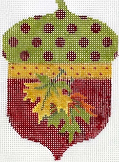 click here to view larger image of Maple Leaves Acorn (hand painted canvases)