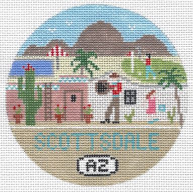 click here to view larger image of Scottsdale  Round (hand painted canvases)