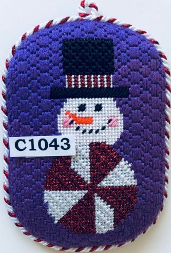 click here to view larger image of Peppermint Snowman (hand painted canvases)