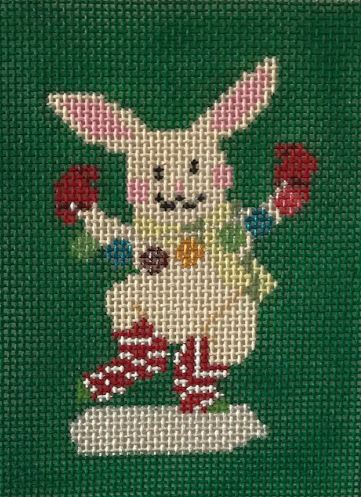 click here to view larger image of Happy Christmas Hare (hand painted canvases)
