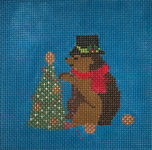 click here to view larger image of Trim that Tree Hedgehog (hand painted canvases)
