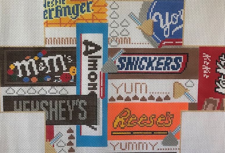 click here to view larger image of Candy Bars Brick Cover (hand painted canvases)
