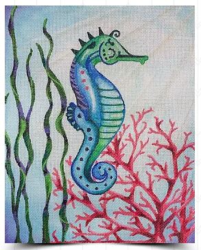 click here to view larger image of Seahorse - 13M (hand painted canvases)
