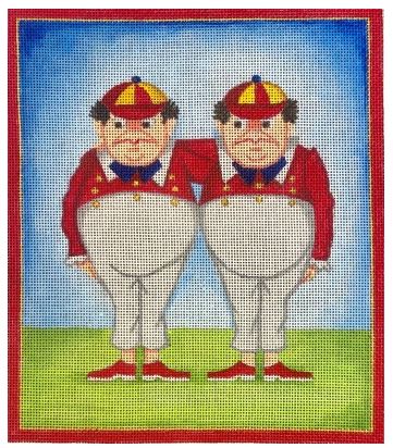 click here to view larger image of Tweedle Dee and Tweedle Dum (hand painted canvases)