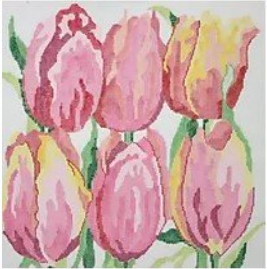 click here to view larger image of Dancing Tulips (hand painted canvases)