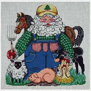 click here to view larger image of Santa Farmer (hand painted canvases)
