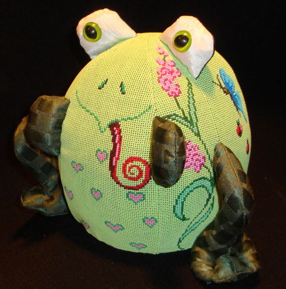 click here to view larger image of PUDGIE Frog (hand painted canvases)
