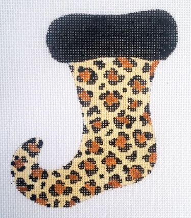 click here to view larger image of Leopard Stocking (hand painted canvases)