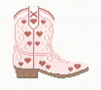 click here to view larger image of Boot Scoot - Pink (hand painted canvases)