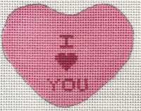 click here to view larger image of Heart - I Love You (hand painted canvases)