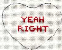 click here to view larger image of Heart - Yeah Right (hand painted canvases)
