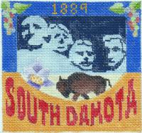 click here to view larger image of Postcard - South Dakota (hand painted canvases)