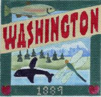 click here to view larger image of Postcard - Washington (hand painted canvases)