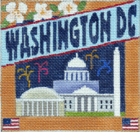 click here to view larger image of Postcard - Washington DC (hand painted canvases)