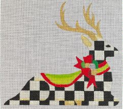 click here to view larger image of Reclining Reindeer/Right (hand painted canvases)