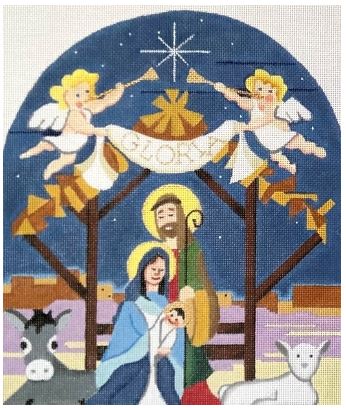 click here to view larger image of Nativity Stable (hand painted canvases)
