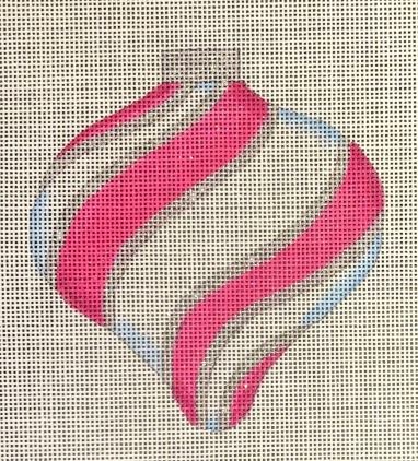 click here to view larger image of Hot Pink Ornament (hand painted canvases)
