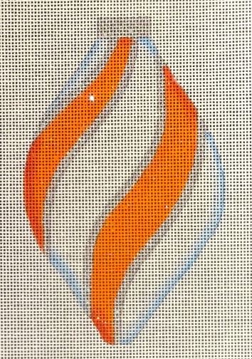 click here to view larger image of Orange Ornament (hand painted canvases)