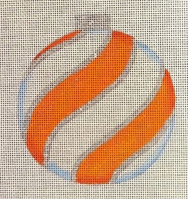 click here to view larger image of Orange Ornament (hand painted canvases)