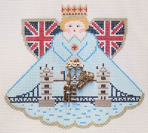click here to view larger image of British Angel w/Charms (hand painted canvases)