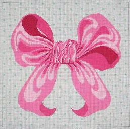 click here to view larger image of Lily Pink Bow (hand painted canvases)