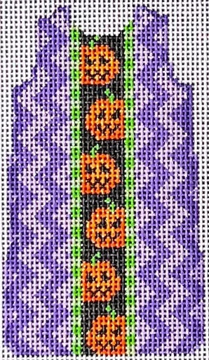 click here to view larger image of Chevron/Jack O Lantern Mini Shift (hand painted canvases)
