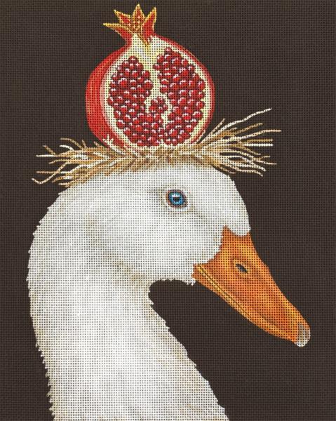 click here to view larger image of Eloise - Pomegranate Duck (hand painted canvases)