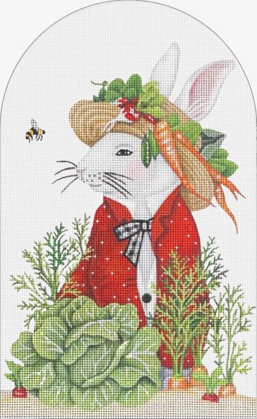 click here to view larger image of Veggie Hat Rabbit (hand painted canvases)