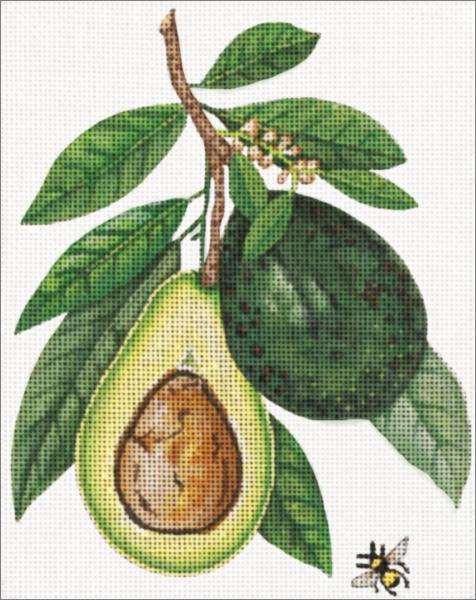 click here to view larger image of Avocados (hand painted canvases)