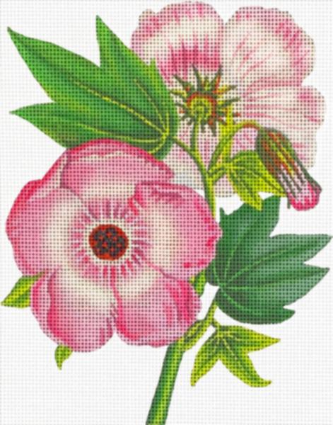 click here to view larger image of Pink Flowers (hand painted canvases)