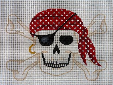 click here to view larger image of Large Pirate Skull and Cross Bones (hand painted canvases)