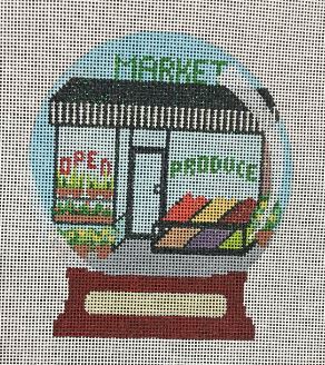 click here to view larger image of Market Snow Globe (hand painted canvases)